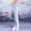Jeans da uomo Hole Summer Trend Nine Points Pantaloni Tide Brand Big Exaggerated Super Denim High Street1
