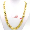 Collana da uomo in oro 24 carati massiccio con marchio di garanzia giallo fine Stamep GF Figaro, lunghezza 12 mm, maglia italiana, 60 cm pesante