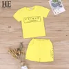 Er Hallo Genießen Kinder Jungen Kleidung Junge Sommer Kleidung Sets Kurzarm Print Tops Hemd + Blume Shorts Anzüge Kinder Kleidung LJ200916