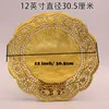 100 st/Lot 4.5/5.5/6.5/7.5/8.5/12 tum guld silver papper doilies placemats dalar bordstillbehör mat pad pappersunderlägg t200708