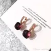 designer smycken kvinnor hoop örhängen färg sten mikro inlagd godis färg fyrkantig sten kristallörhängen diamantörhängen4260020