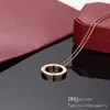 Necklace Designer Jewelry Luxury Fashion Gift Sterling Silver Rose Gold platinum diamond ring pendant necklaces for wpmen 45cm chain 6 stones mum 50th birthday