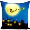 LED kussensloop Happy Halloween Christmas Lighted Sofa Sierkussen Case 45 * 45cm Home Kerstmismotief Kussensloop