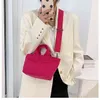 Shopping Bags Candy colors Casual Canvas Tote Handbags for Women 2021 New Shoulder Crossbody Female Lunch Bag 9075 220304