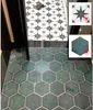 Retro Dark Green Hexagonal Tiles Evalet Restaurant Hexagon Floor Bandting Wall Tile6827090