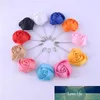 Whole Wedding Boutonniere Floral Stain Silk Rose Flower 16 Colader Availly Groom Groomsman Man Pin Brooch Corsage Suit Decora4749087