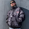 Hip Hop Jacket Parma Illusion Graffiti Streetwear Men Windbreaker Harajuku Winter Winded Orience Fat Handwear Hipster 201210