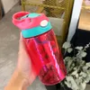 New hot Fashion 480 ml Cute Baby Water Cup Leak Proof Bottle with Straw Lid Children School Outdoor Drinking Bottle Training Cup 201204
