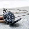 Nowe style Quartz Vintage średniej wielkości ołowiu czarny błyszczący kieszeń vintage biżuteria naszyjnik sweter łańcuch moda zegarki prezent zegarka