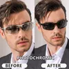 2021 Aluminum Rimless Pochromic Sunglasses Men Polarized Day Night Driving Glasses Chameleon AntiGlare gafas de sol hombre6346684