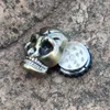 Tobacco pouch KING SKULL Metal herb grinder crusher hand muller 2 parts Tobacco Spice Crusher Grinder