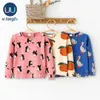 Moda crianças suéteres um pedaço de algodão orgânico outono meninos meninas animal impressão de camisolas inverno bebê criança outwear roupas lj201023