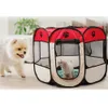 المحمولة قابلة للطي خيمة كلب بيت الكلب قفص الكلب القط خيمة playpen جرو بيت الكلب Yopeto سهلة العملية مثمنة سياج قفص دوجهاوس LJ201204