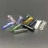 OD 8mm 12mm Colorful Round Flat Mouth Glass Filter Tip Smoking Cigarette Tube Holder 30mm 35mm Length For Dry Herb Tobacco Rolling Papers