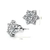 Stud Anenjery 925 Sterling Silver Zircon Snowflake Flower Earrings For Women Brincos Gift Boucle D'oreille Oorbellen S-E071