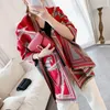 LuxuryScarf Women Horse Pattern Cashmere Thick Scarfs Warm Long Scarves 180cm 70CM4781592