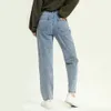 Высокая талия прямые джинсы женщины осень зима бойфренд свободные джинсовые брюки женские повседневные классические длинные джинсы новые штаны 210203