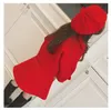 2021 Nouvelles arrivales Vêtements de filles automne d'hiver fille manteaux rouges + robes + chapeaux 3pcs sets kids convient les enfants tenues