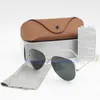 Selll Nieuw merkaankomst Designer Pilot Zonnebril Mannen Women Outdoorsman Sun Glasses Eyewear 58mm 62 mm Glazen lenzen met bruine 1623669