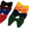 Bow Ties Fashion Velvet Big Bowties For Women Mens Groom Wedding Bow Tie Skinny Solid Color Gravatas Slim Black Cravat Acc qylACL