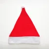 Volwassen kinderen kerstmuts kerstfeest pet rood pluche caps niet geweven Santa Claus kostuum hoeden voor xmas decoratie cadeau Bh4128 tyj