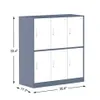 Cabinet de rangement de meubles de logement de la chambre US - 6 casiers à mur en métal pour l'organisateur de stockage de l'école et de la maison A40