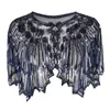 Soirée Cape Femmes Châle Art Déco Wrap Party Tippet Cape Dancing Cover Up Scarf Cloak Flapper Sequin Fashion1179845