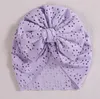 INS Candy Color Hollow Out Baby India Cap Elastic Cotton Soft Hair accessories Beanie Caps Infant Turban Hats 0-3T