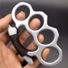 High Quality Metal Four Finger Brass Knuckle Duster Outdoor Camping Self Defense Portable EDC Ring Tool