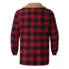 Chaquetas para hombres Chaqueta cálida de invierno Hombres Plaid Compuesto Cardigan Moda Softshell Casual Mantener Blusa Tops Tops Abrigo Chaquetas Hombre1