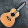 La chitarra acustica con tastiera in ebano OOO con corpo tondo in cedro massiccio personalizzato con paletta EQ pickup può essere personalizzata con logo