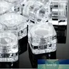 50PCS / Parti 5 gram Cream Provpackningslåda som högkvalitativ Transparent Crystal Eye Cream Jar Square Plastic Cosmetic Container