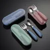 Baby Gadgets Tableware Set Children Utensil Stainless Steel Toddler Dinnerware Cutlery Cartoon Infant Food Feeding Spoon Fork 20220219 H1