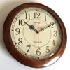 Japoński styl Zegar ścienny Vintage Wood Clock Mechanizm Zegarki Wall Home Decor Sypialnia Silent Salon Duvar Saati Prezent FZ569 20118