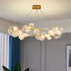 Żyrandol życiowy Nordic Sypials Glass Lampa nowoczesna minimalistyczna magiczna fasolka osobowość kreatywna netto czerwone lampy restauracyjne diody LED