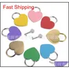 Heart Shaped Concentric Lock Metal Mulitcolor Key Padlock Gym Toolkit Package Door Locks Buil qylcLW sports2010