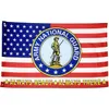 Leger National Guard Flag 3x5FT Banner, 100D Polyester Opknoping Gedrukt, één laag met 80% bloeding, gratis verzending