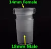 Accessoires pour fumer mini adaptateur en verre 10mm / 14mm femelle à 14mm / 18mm mâle conduites d'eau épaisses convertisseurs de plates-formes pétrolières pour plate-forme bongs