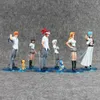 8pcs Mot Anime Bleach Toys Kurosaki Ichigo Kuchiki Rukia Aizen Sousuke Hitsugaya Pvc фигур