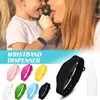 7Color Recarregável Sanitizer Sanitizer Dispenser Pulseiras Hand Sanitizers Pulseira Sanitizering Wearable Viagem com garrafa de aperto