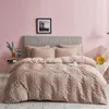 Trzyczęściowy Seersucker Bawełniana Pościel Zestawy Królowa Queen Size Luksusowa okładka kołdra Poszewka na poduszkę Duvet Cover Case Brand Palice Ustawia wysoką jakość