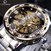 Hot Transgraniczny ręczny Hollow Watch Mechaniczny Zegarek Męski Zegarek Stalowy Zegarek One Piece Dropshipping Wristwatches