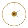 Wrought Iron Wall Clocks Metal Decorations Living Room Pendant Creative Simple Home Decoration Office Ornaments Y200407