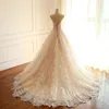 Gorgeous Flowers Lace A-line Wedding Dresses 2021 Princess Empire Waist Strapless Lace-up Expensive Tulle Bridal Dress Formal Party Bride