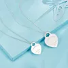 Fashion Brand T Necklace Jewelry Heart-Shaped Pendant Love Necklaces For Women's Party Wedding Gifts Wholesale