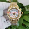 BP Top Zegarki 44mm 116688 Pełna Diamentowa Bransoletka No Chronograph Yellow Gold Diamond 2813 Ruch Mechaniczny Automatyczny Mens Watch Mężczyźni Luminescenscent Wristwatches