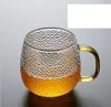 Hög borosilikatglas Teumblers med handtag Cup Creative Hammer Vattenkoppar Ölsaft för hushållsbruk