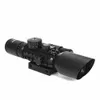 3-10x42EG نطاق الصيد التكتيكي البصريات رد الفعل البصر Riflescope Picatinny السكك يفر جبل الأحمر النقطة الخضراء مع أحمر ليزر بندقية نطاق