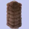 Fox damer vinter höst varm gjord av naturliga kvinnors äkta väst äkta kappa päls ves 201111