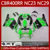 Комплект обтеки для Honda CBR 400 RR CC 400CC NC23 1988 1989 1990 1991 1992 1993 Body 65No.93 CBR400RR Green Black CBR400 RR 88-99 NC29 CBR 400RR 88 89 90 91 92 93 OEM Codework